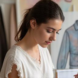 Sofía dibujando un boceto